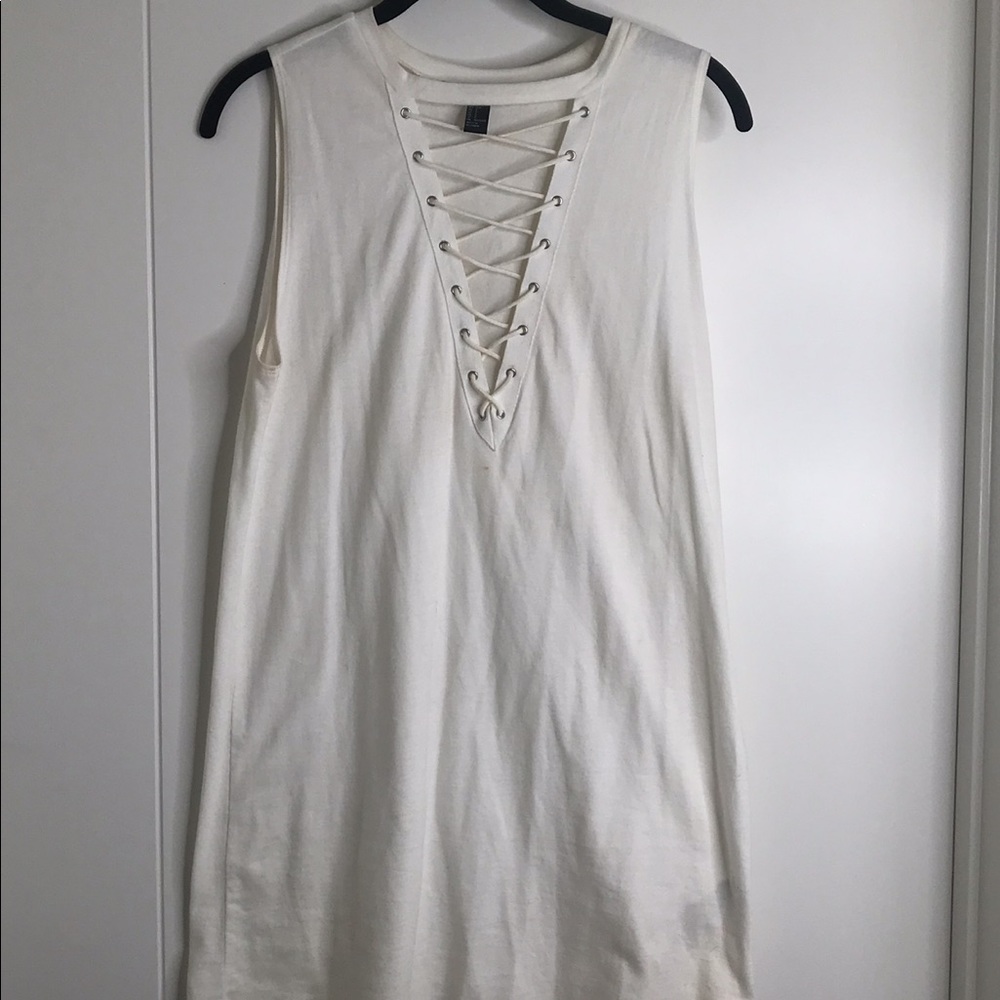 White muscle tank dress